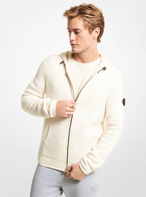 Panske Mikiny S Kapucňou Michael Kors Brushed Cotton Blend Zip-Up Leopardie - Oblecenie Michael Kors Akcia | SCMVD-7310
